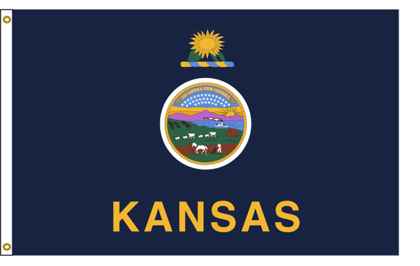 Kansas 6 feet by 10 feet Nylon State Flag 6 feet by 10 feet