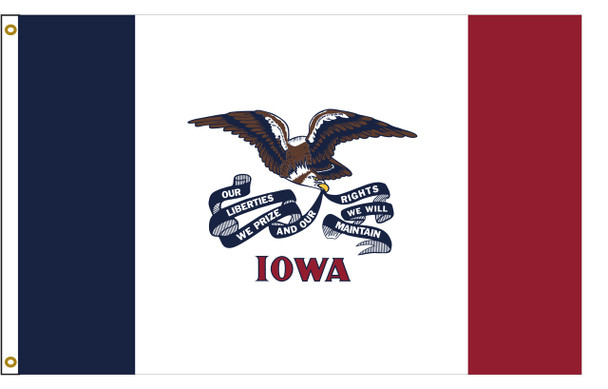Iowa 8'x12' Nylon State Flag 8ftx12ft