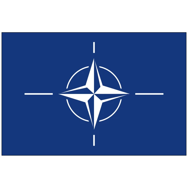 NATO flag design - product illustration, not a photograph or size-specific construction detail.