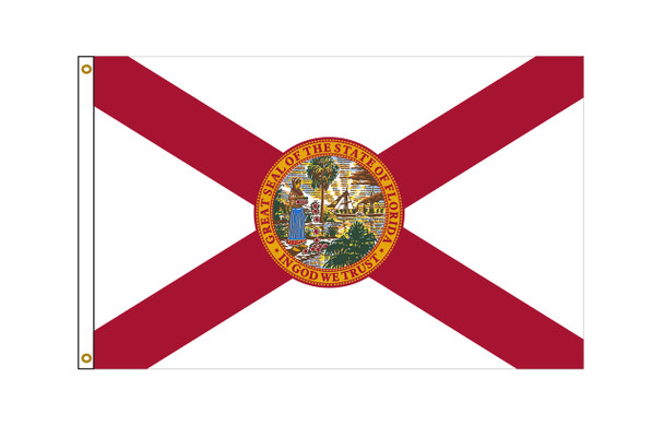 Florida nylon state flag, 3 feet by 5 feet