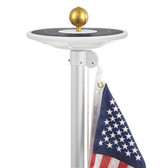 Best Flagpole Solar Light Top Mounted Commercial Grade 800 Lumen (380207)