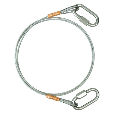 Standard internal-halyard flag arrangement cable and quick-link hardware