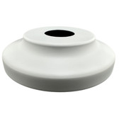 Painted White Flagpole Flash Collar Base for 2 Inch Diameter Flag Pole Inground, Thick Aluminum Standard Profile Flash Collar for Flagpole Hardware 8 Inch Outside Diameter 370098