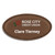 1.75 x 3.25" Printed Dark Brown Leatherette Name Badges - Oval