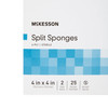 446056_PK Split Sponges McKesson 4 X 4 Inch Sterile 6-Ply 1/PK