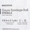 Fluff Bandage Roll McKesson 4-1/2 Inch X 3-1/10 Yard 1 per Pouch Sterile 6-Ply Roll Shape 1/EA