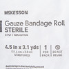 Fluff Bandage Roll McKesson 4-1/2 Inch X 3-1/10 Yard 1 per Pouch Sterile 6-Ply Roll Shape 1/EA