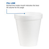 Drinking Cup Dart 6 oz. White Styrofoam Disposable 25/SL