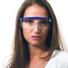 Protective Glasses McKesson Brand Side Shield Clear Tint Blue / Clear Frame Over Ear One Size Fits Most 1/EA