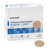 Adhesive Spot Bandage McKesson 1 Inch Plastic Round Tan Sterile 100/BX