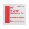 Iodine Removal Wipe Io-Gone Individual Packet Isopropyl Alcohol / Sodium Thiosulfate Alcohol Scent 100 Count 100/BX