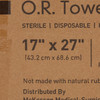 277862_PK O.R. Towel McKesson 17 W X 27 L Inch Blue Sterile 1/PK