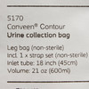 Urinary Leg Bag Conveen Security+ Anti-Reflux Valve Sterile 600 mL Polyethylene / Flocked 1/EA