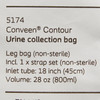 Urinary Leg Bag Conveen Security+ Anti-Reflux Valve Sterile 800 mL Polyethylene / Flocked 1/EA