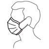 Procedure Mask Halyard Pleated Earloops One Size Fits Most Blue NonSterile Not Rated Adult 50/BX