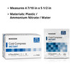 Instant Cold Pack McKesson General Purpose 4-7/10 X 5-1/2 Inch Plastic / Ammonium Nitrate / Water Disposable 10/PK