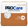 Unisex Adult Absorbent Underwear ProCare Pull On with Tear Away Seams X-Large Disposable Moderate Absorbency 14/BG