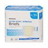 Unisex Adult Incontinence Brief McKesson Ultra Plus Stretch Large / X-Large Disposable Heavy Absorbency 1/BG