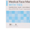 188696_BX Surgical Mask McKesson Pleated Tie Closure One Size Fits Most Blue NonSterile ASTM Level 1 Adult 50/BX