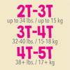 Female Toddler Training Pants Cutie Pants Pull On with Tear Away Seams Size 4T to 5T Disposable Heavy Absorbency 19/BG