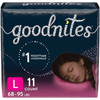 GoodNites Absorbent Underwear, Large, 11 per Pack