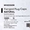 McKesson Tube Closure Polyethylene Flanged Plug Cap Natural 12 mm 12 mm Test Tubes, Centrifuge Tubes, Round Cuvettes NonSterile 1000/BG