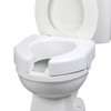 Raised Toilet Seat Ableware Basic 3 Inch Height White 350 lbs. Weight Capacity 1/EA