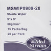 Cleanroom Wipe McKesson ISO Class 5 White Sterile Polyester / Cellulose 9 X 9 Inch Disposable 15/BG