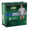 Male Adult Absorbent Underwear Depend FIT-FLEX Pull On with Tear Away Seams Large Disposable Heavy Absorbency 17/PK
