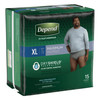 Male Adult Absorbent Underwear Depend FIT-FLEX Pull On with Tear Away Seams X-Large Disposable Heavy Absorbency 15/PK