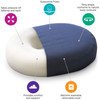 Donut Seat Cushion Mabis Healthcare 13 W X 16 D X 3 H Inch Foam 1/EA