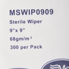 Cleanroom Wipe McKesson ISO Class 5 White Sterile Polyester / Cellulose 9 X 9 Inch Disposable 300/PK