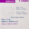 Foam Dressing Aquacel 7 X 8 Inch With Border Waterproof Film Backing Silicone Adhesive Sacral Sterile 1/EA