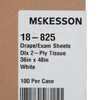 General Purpose Drape McKesson Physical Exam Drape 36 W X 48 L Inch NonSterile 100/CS