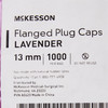 McKesson Tube Closure Polyethylene Flanged Plug Cap Lavender 13 mm For Use with 13 mm Blood Drawing Tubes, Glass Test Tubes, Plastic Culture Tubes NonSterile 1000/BG