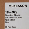 147847_CS Stretcher Sheet McKesson Flat Sheet 40 W X 90 L Inch Blue Cellulose Tissue 50% / Polyethylene Film 50% Disposable 50/CS