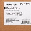 Dental Bib McKesson 13-1/2 X 18 Inch White NonSterile 500/CS