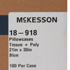 Pillowcase McKesson Standard Blue Disposable 100/CS