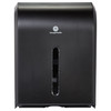 Paper Towel Dispenser GP Pro Black Plastic Manual 400 C-Fold / 600 Multifold / 1 Package of BigFold Paper Towels Wall Mount 1/EA