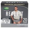 Male Adult Absorbent Underwear Depend Real Fit Pull On with Tear Away Seams Large / X-Large Disposable Heavy Absorbency 20/PK