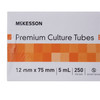 McKesson Test Tube Round Bottom Plain 12 X 75 mm 5 mL Without Color Coding Without Closure Glass Tube 1000/CS