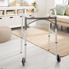 1073638_EA Folding Walker Adjustable Height McKesson Aluminum Frame 350 lbs. Weight Capacity 32 to 39 Inch Height 1/EA