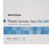 Sundry Jar McKesson 4-1/4 X 6-1/2 Inch Plastic Clear 5/CS