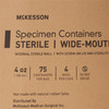 Specimen Container for Pneumatic Tube Systems McKesson 120 mL (4 oz.) Screw Cap Sterile 75/BG