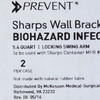 Sharps Container Bracket McKesson Prevent Plastic Wall Mount Locking 1/EA