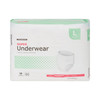 Unisex Adult Absorbent Underwear McKesson Pull On with Tear Away Seams Large Disposable Moderate Absorbency 72/CS