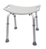 1065209_EA Bath Bench McKesson Without Arms Aluminum Frame Without Backrest 19-1/4 Inch Seat Width 300 lbs. Weight Capacity 1/EA