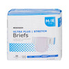 Unisex Adult Incontinence Brief McKesson Ultra Plus Stretch Medium Disposable Heavy Absorbency 4/CS