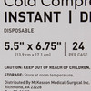 Instant Cold Pack McKesson Deluxe General Purpose Small 5-1/2 X 6-3/4 Inch Fabric / Ammonium Nitrate / Water Disposable 24/CS