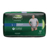 Male Adult Absorbent Underwear Depend FIT-FLEX Pull On with Tear Away Seams Large Disposable Heavy Absorbency 34/CS